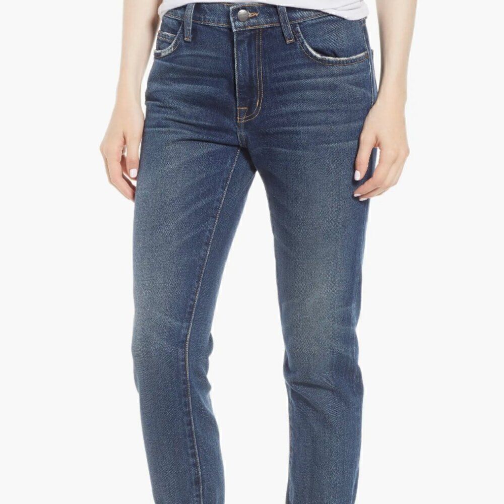 Current Elliott The Fling “1 year worn Rig” mid rise Boyfriend blue jeans. NWT